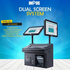 CY-4000 DUAL SCREEN BLACK POS/J1900/4GB/128SSD